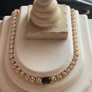 Sorrelli “Matilda” Clear Crystal and Jet Necklace